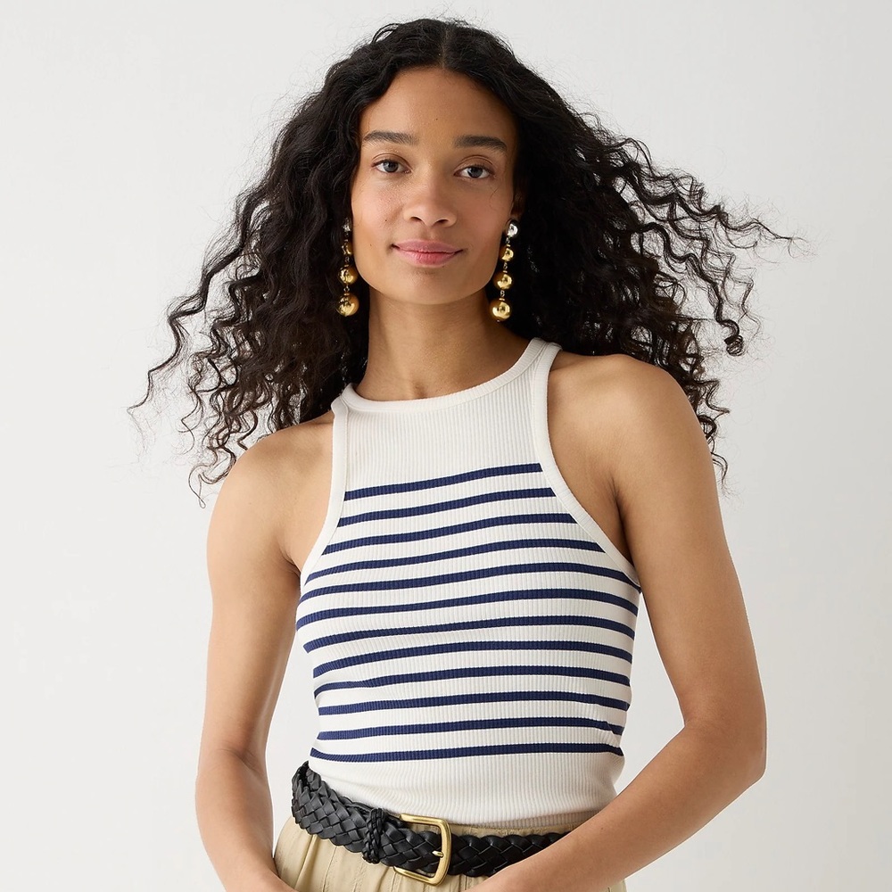 J.Crew New favorite tank in striped vintage rib